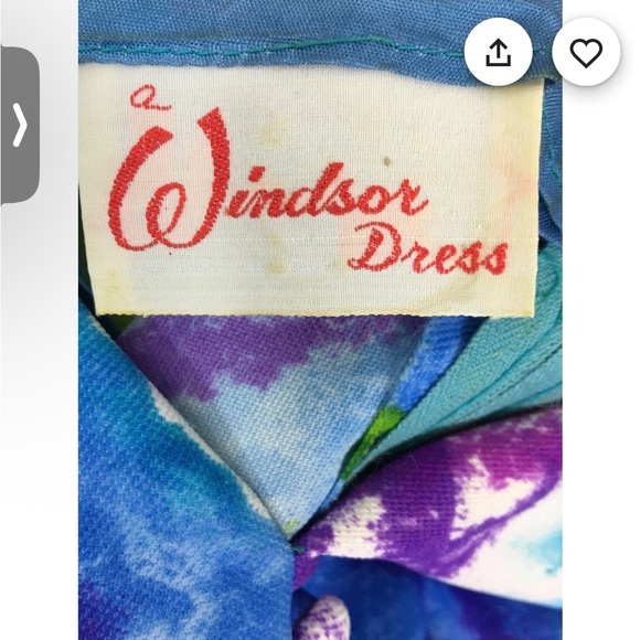 💕Vintage 1970’s Windsor dress. Tag on this one is worn. Ptp approx 16 - Picture 2 of 5